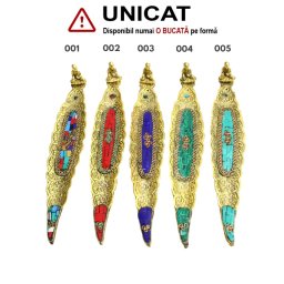 Suport Betisoare Parfumate de Frunza din Metal - Buddha- cu Intarsii de Pietre - 1 Buc