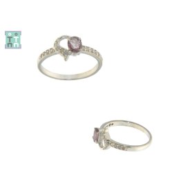 Inele din Argint 925 - Rubelit - Diametru 17,5 mm - Oval Fatetat - 7-21x22 mm
