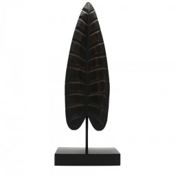 Decor Frunza din Lemn - 37x14 cm