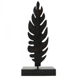 Decor Frunza din Lemn - 34x14 cm