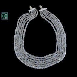 Colier Piatra Lunii Adularia Natural Disc Fatetat - 2-4 x 4-6 mm