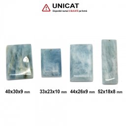 Pandantiv Acvamarin in Forma de Dreptunghi Fatetate - 33-52 x 18-30 x 8-10 mm