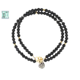 Colier din Obsidian Curcubeu Rotund 4-4,9 mm - Accesorii de Argint 925 - GF