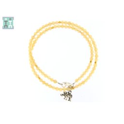 Colier din Agata Rotund 4x4 mm - Accesorii de Argint 925 - GF