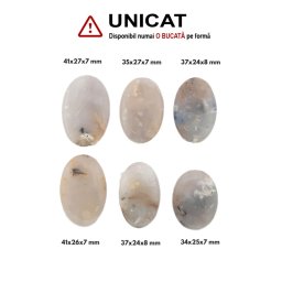 Cabochon din Opal Dendritic Forma Oval - 34-41 x 24-27 x 7-8 mm
