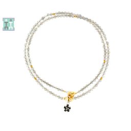 Colier din Labradorit Rotund 3x3 mm - Accesorii de Argint 925 - GF