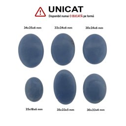 Cabochon din Angelit de Forma Oval - 25-35 x 12-25 x 5-6 mm
