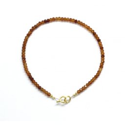 Bratara Granat Spesartin Diametru 58 mm - Margele Rondele Fatetate - 2- 2,8 mm - Accesorii GF