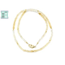 Colier din Citrin Disc Fatetat - 2-3 x 3 mm - Accesorii Gold Filled - 1 Buc