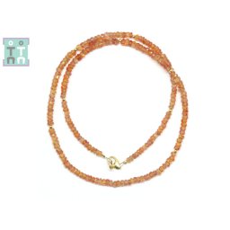 Colier din Safir Orange Disc Fatetat - 1-2 x 3 mm - Accesorii Gold Filled - 1 Buc