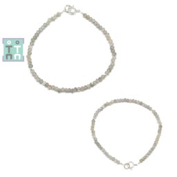Bratara Labradorit Disc Fatetat - 1-2 x 3-3,5 mm - Accesorii AG 925