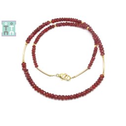 Colier din Spinel Vietnam Disc Fatetat - 2-4 x 3-5 mm - Accesorii Gold Filled - 1 Buc