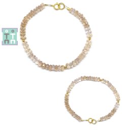 Bratara Topaz Imperial Diametru 52 mm - Disc Fatetata 1.3-3 x 5 mm - Accesorii Gold Filled - 1 Buc