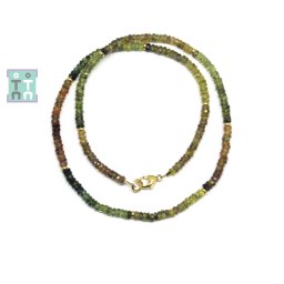 Colier din Safir Verde Disc Fatetat 1,5-2 x 3-4 mm - Accesorii Gold Filled