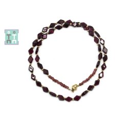 Colier din Granat Neregulat Fatetat 6-7 x 4-5 mm - Accesorii Gold Filled