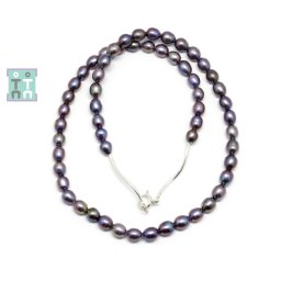 Colier din Perle de Cultura Gri Butoias 7-8 x 6-7 mm - Accesorii Gold Filled