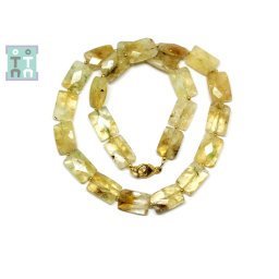 Colier din Citrin Dreptunghi Fatetat 15-16 x 10-11 mm - Accesorii Gold Filled