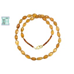 Colier din Granat Spesartin Oval Fatetat 6-9 x 4-6 mm - Accesorii Gold Filled