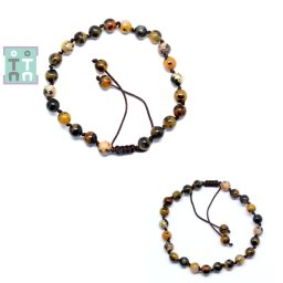 Bratara Opal Dendritic Diametru 54 mm - Rotunda - 6x6 mm - 1 Buc