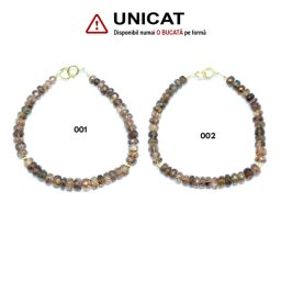 Bratara Andaluzit - Diametru 52 mm - Disc Fatetat Accesorii Gold Filled - 2-3,6 x 5-6 mm - 1 Buc