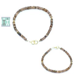 Bratara Andaluzit - Diametru 54 mm - Disc Fatetat Accesorii Gold Filled - 2-3 x 3-4 mm - 1 Buc