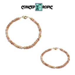 Bratara din Opal Roz - Disc Fatetat - Accesorii GF - 1 Buc