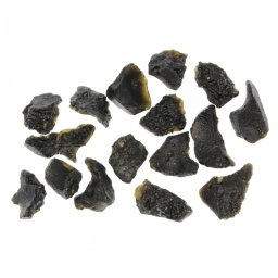 Indochinit Tektite Cristal Natural Brut - Varietate de Tektita - Sticla de Contact Meteorit 19-26 x 12-18 mm ( M ) - 1 Buc