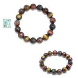 Bratara Ochi de Tigru Mix cu Ochi de Soim Diametru 56 mm, Rotund 12 mm