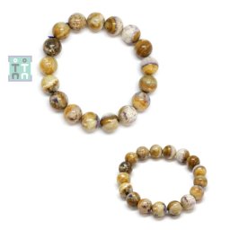 Bratara Opal Fluorit Diametru 58 mm - Margele Rotunde - 12x12 mm