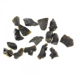 Indochinit Tectita Cristal Natural Brut - Sticla de Contact Meteorit 11-18 x 9-12 mm ( S ) - 1 Buc