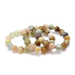 Bratara Morganit cu Acvamarin Margele Rotunde - 14-14,9 mm - Diametru 55-60 mm - 1 Buc