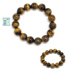Bratara Ochi de Tigru cu Ochi de Soim Diametru 62 mm - Rotund 16x16 mm