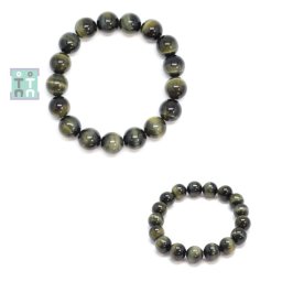 Bratara Ochi de Soim cu Ochi de Tigru Diametru 58 mm, Rotund 12 mm