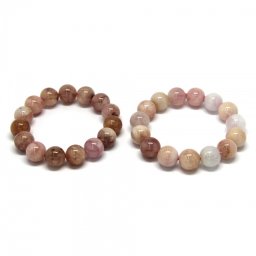 Bratara Morganit cu Acvamarin Margele Rotunde - 14-14,9 mm - Diametru 55-60 mm - 1 Buc