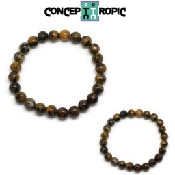 Bratara Opal Dendritic Diametru 56 mm - Rotund - 8x8 mm - 1 Buc