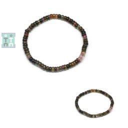 Bratara Turmalina Watermelon Diametru 50 mm din Margele Disc - 2 - 3,7 x 5 mm