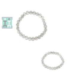 Bratara din Cuart cu Turmalina Neagra Diametru 50 mm - Margele Rotund 6x6 mm