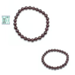 Bratara Granat Diametru 52 mm - Margele Rotunde - 6-6,9 mm