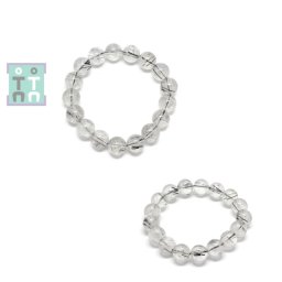 Bratara din Cuart cu Turmalina Neagra Diametru 60 mm - Margele Rotund 12 mm
