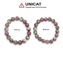 Bratara Rubin cu Zoisit, Diametru 58 mm, Margea Rotunda 10-11 mm