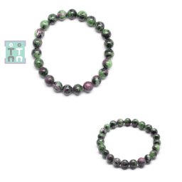 Bratara Rubin in Zoisit Diametru 56 mm - Margele Rotunde - 8 - 8,9 mm