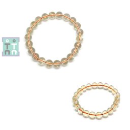 Bratara Citrin Rotunda 9 mm, Diametru 58 mm - 1 Buc