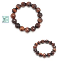 Bratara Ochi de Tigru Rosu Diametru 58 mm, Rotund - 14 x 14 mm