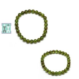 Bratara Peridot Diametru 58 mm - Margele Rotunde 6,6 - 7,4 mm