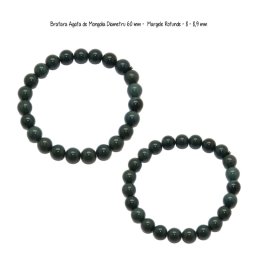 Bratara Agata de Mongolia Diametru 60 mm - Margele Rotunde - 8 - 8,9 mm