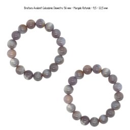 Bratara Avalonit Calcedonie Diametru 56 mm - Margele Rotunde - 9,5 - 10,5 mm