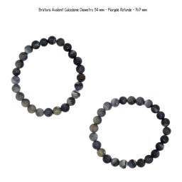 Bratara Avalonit Calcedonie Diametru 54 mm - Margele Rotunde 7x7 mm
