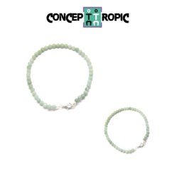 Bratara Amazonit Diametru 62 mm - Rotund Fatetat 4x4 mm - Accesorii Argint 925