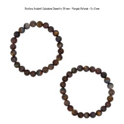 Bratara Avalonit Calcedonie Diametru 54 mm - Margele Rotunde - 8 x 8 mm