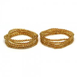 Bratara 4 Wrap Tip Mala Citrin Rotund - 4-4,9 mm - 1 Buc